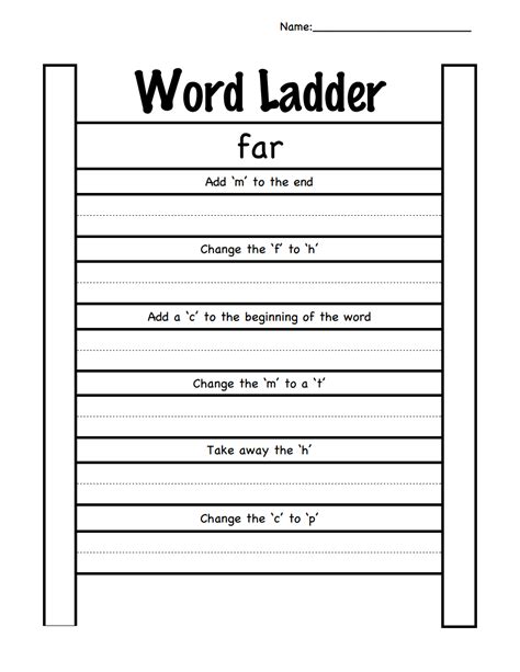 Free Printable Word Ladders Pdf